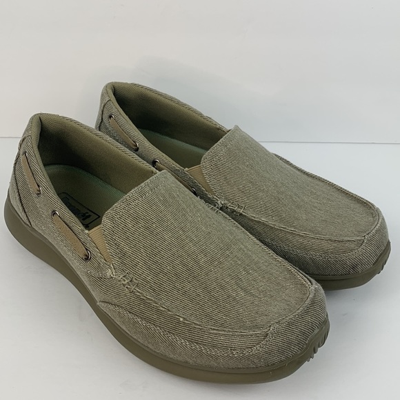 Propet mens tan canvas slip on shoes size 9 XX(5E) - Picture 12 of 12